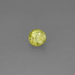 Esfena verde natural 0,38ct, corte redondo, VS