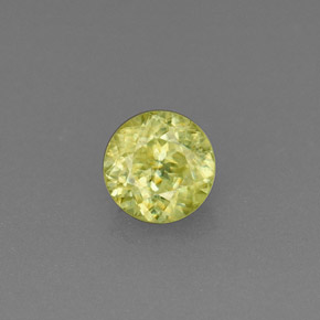 Esfena verde natural 0,41ct, corte redondo, VS