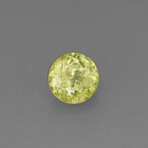 Esfena verde natural 0,41ct, corte redondo, VS