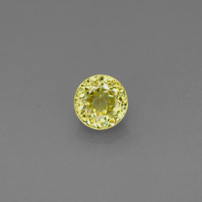 Esfena verde natural 0,46ct, corte redondo, VS