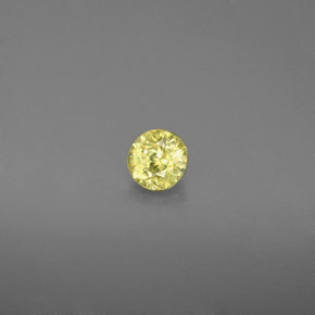 Esfena amarelo natural 0,35ct, corte redondo, VS
