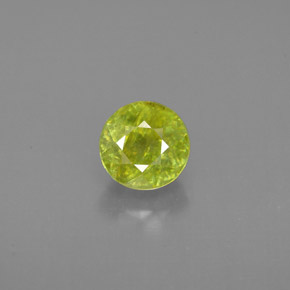 Esfena verde natural 1,08ct, corte redondo, VS-SI