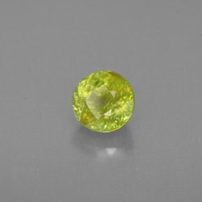 Esfena verde natural 1,08ct, corte redondo, VS-SI