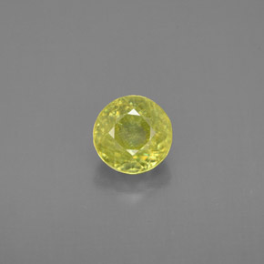 Esfena Verde amarelado Natural 1.04ct, Corte Redondo, VS-SI