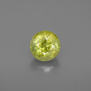 Esfena verde natural 1,25ct, corte redondo, VS-SI