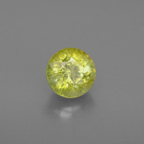 Esfena verde natural 1,25ct, corte redondo, VS-SI