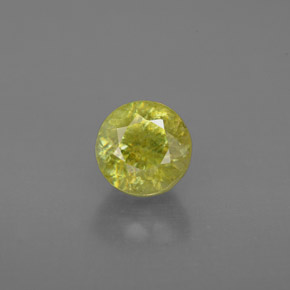 Esfena verde natural 1,21ct, corte redondo, VS-SI