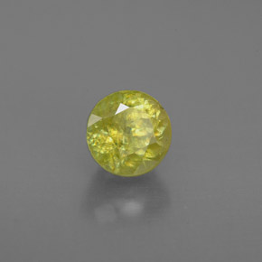 Esfena verde natural 1,21ct, corte redondo, VS-SI