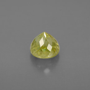 Esfena verde natural 1,21ct, corte redondo, VS-SI