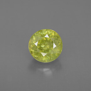 Esfena verde natural 1,50ct, corte redondo, VS-SI