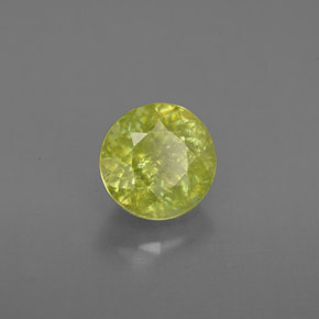 Esfena verde natural 1,50ct, corte redondo, VS-SI