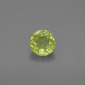 Esfena verde natural 0,97ct, corte redondo, VS-SI