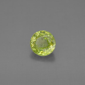 Esfena verde natural 0,97ct, corte redondo, VS-SI