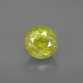 Esfena verde natural 1,79ct, corte redondo, VS-SI
