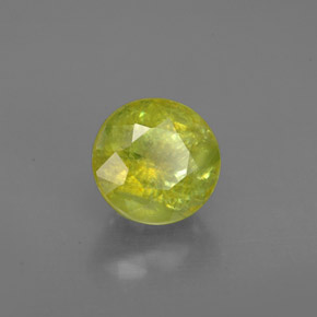 Esfena verde natural 1,79ct, corte redondo, VS-SI