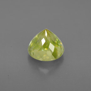 Esfena verde natural 1,79ct, corte redondo, VS-SI