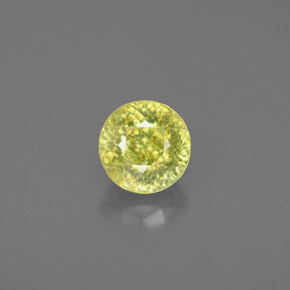 Esfena verde natural 1,06ct, corte redondo, VS-SI
