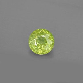 Esfena verde natural 1,65ct, corte redondo, SI