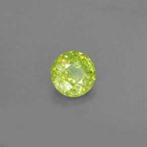 Esfena verde natural 1,65ct, corte redondo, SI