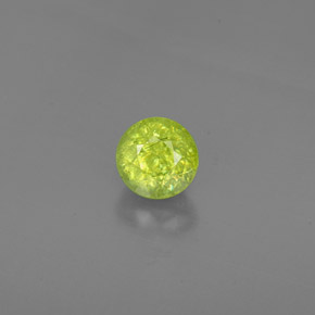 Esfena verde natural 1,64ct, corte redondo, SI