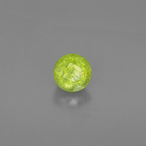 Esfena verde natural 1,64ct, corte redondo, SI