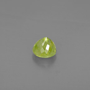 Esfena verde natural 1,64ct, corte redondo, SI