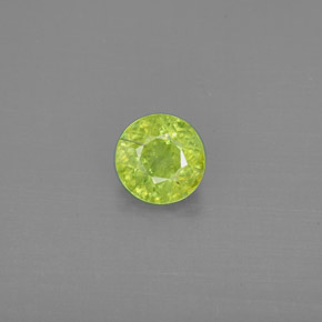 Esfena verde natural 1,33ct, corte redondo, SI