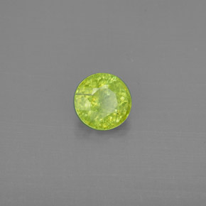 Esfena verde natural 1,33ct, corte redondo, SI