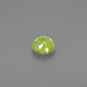 Esfena verde natural 1,33ct, corte redondo, SI