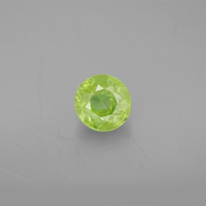Esfena verde natural 1,20ct, corte redondo, SI