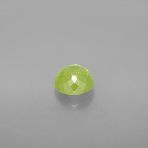 Esfena verde natural 1,20ct, corte redondo, SI