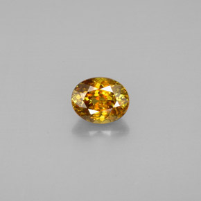 Esfena multicolorido natural 1,29ct, corte oval, VS
