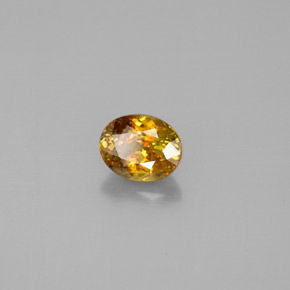Esfena multicolorido natural 1,29ct, corte oval, VS