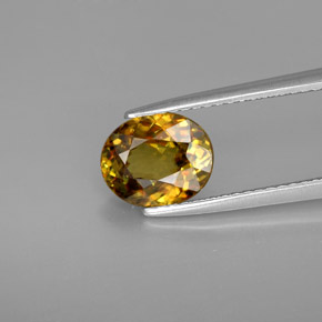 Esfena multicolorido natural 1,80ct, corte oval, VVS