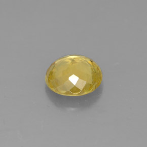 Esfena amarelo natural 0,72ct, corte redondo, SI