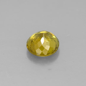 Esfena amarelo natural 0,79ct, corte redondo, SI