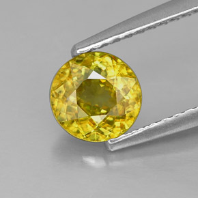 Esfena multicolorido natural 0,86ct, corte redondo, VS