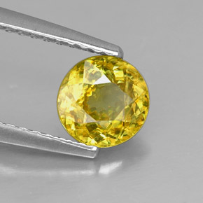 Esfena multicolorido natural 0,86ct, corte redondo, VS