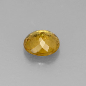 Esfena amarelo natural 0,69ct, corte redondo, VS-SI