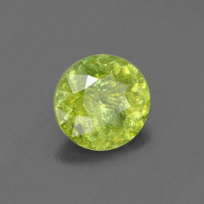 Esfena verde natural 0,99ct, corte redondo, VS-SI