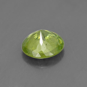 Esfena verde natural 0,99ct, corte redondo, VS-SI