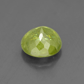 Esfena verde natural 1,76ct, corte redondo, SI