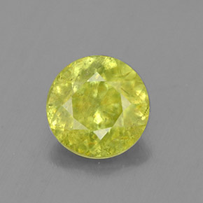 Esfena verde natural 1,34ct, corte redondo, SI
