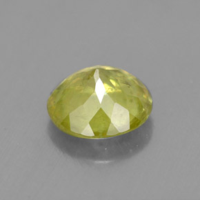 Esfena verde natural 1,34ct, corte redondo, SI