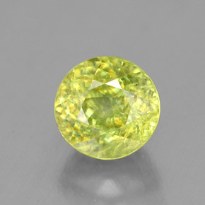 Esfena verde natural 1,55ct, corte redondo, SI