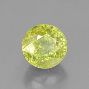 Esfena verde natural 1,55ct, corte redondo, SI