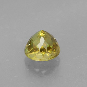 Esfena amarelo natural 0,63ct, corte redondo, VS-SI
