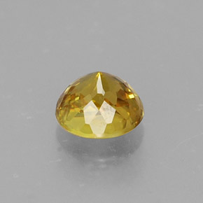 Esfena amarelo natural 0,55ct, corte redondo, VVS-VS