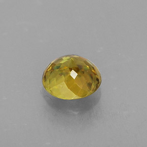 Esfena amarelo natural 0,41ct, corte redondo, VS