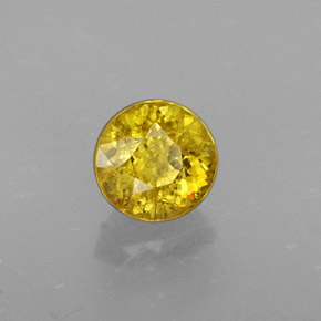 Esfena Amarelo Dourado Natural 0.43ct, Corte Redondo, VS